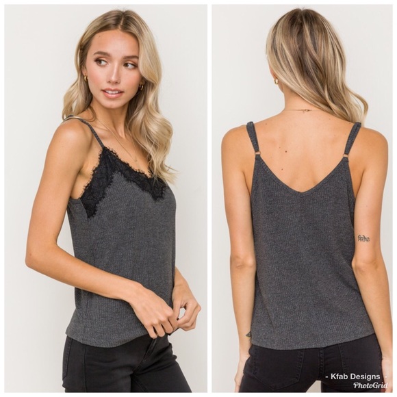 ❤️LAST 1! Knit Lace Adjustable Strap Camisole! - Picture 3 of 8